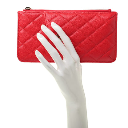 Chanel Caviar Quilted Classic iPhone Pouch Red 2 of 8