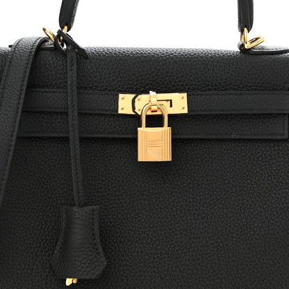 Hermes Togo Kelly Retourne 25 Black 8 of 11