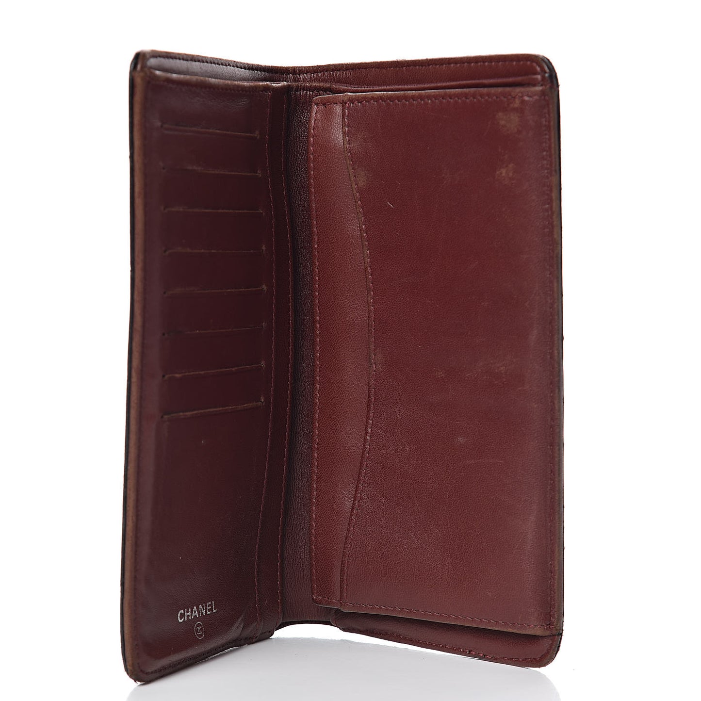 Lambskin Quilted Yen Wallet Black