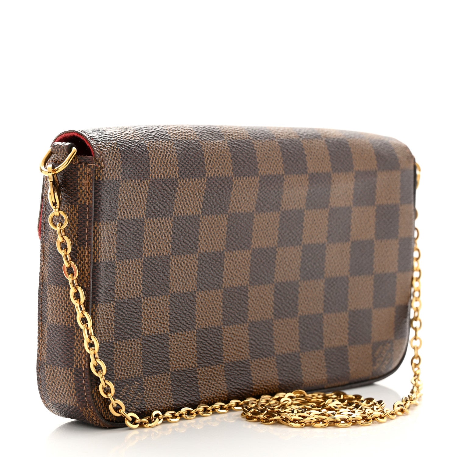 Louis Vuitton Damier Ebene Pochette Felicie Chain Wallet 4 of 15