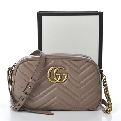 Gucci Calfskin Matelasse Small GG Marmont Chain Shoulder Bag Porcelain Rose 11 of 11