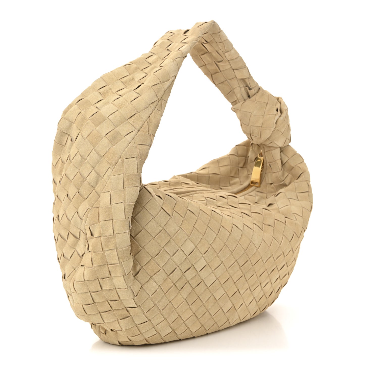 Suede Intrecciato Small Jodie Sand