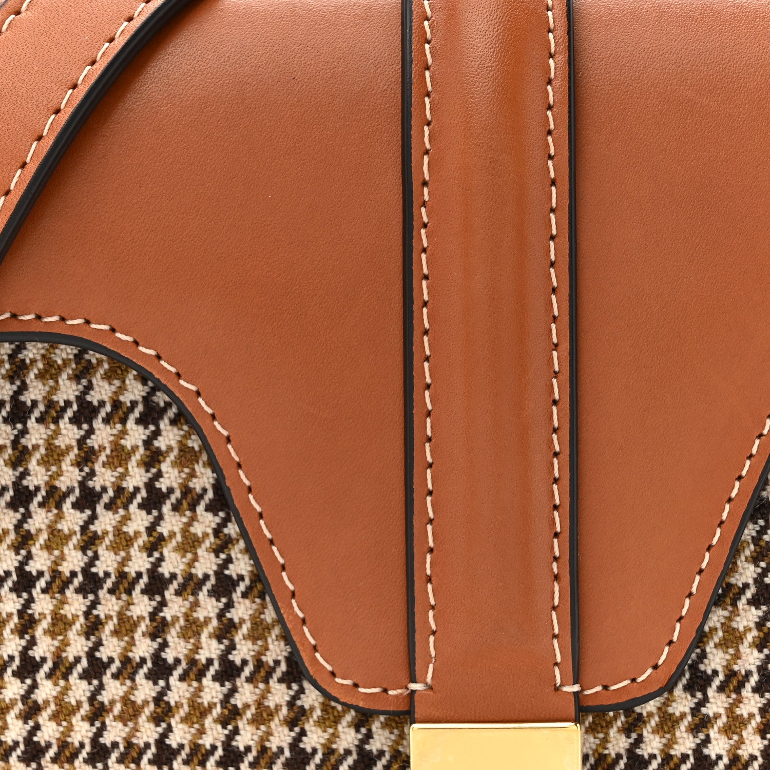 Celine Natural Calfskin Tweed Besace Small 16 Tan 9 of 14