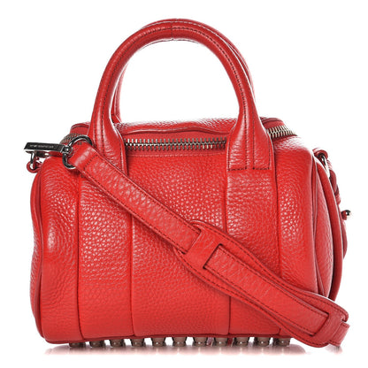 Alexander Wang Pebbled Lambskin Mini Rockie Red Rhodium Hardware 1 of 9