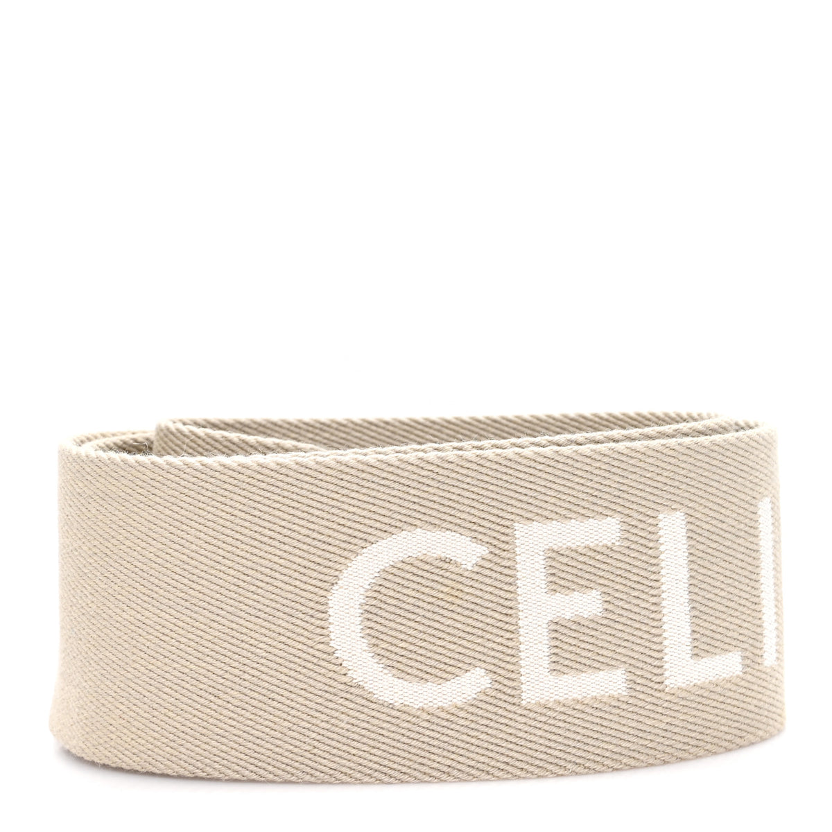 Jacquard Wool Logo Short Strap Beige White