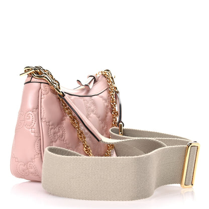 Gucci Calfskin GG Matelasse Chain Handbag Perfect Pink Natural 3 of 10