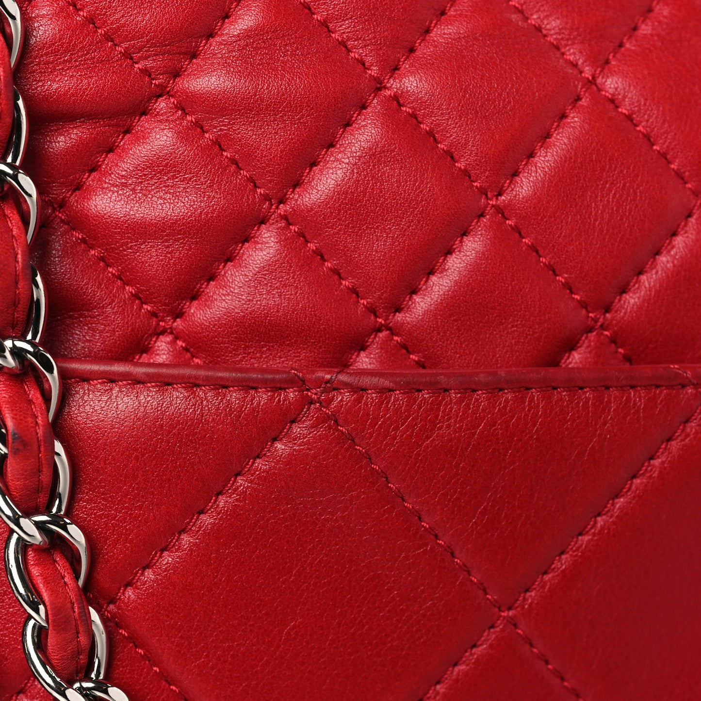 Calfskin Quilted In the Business Flap Bag Red