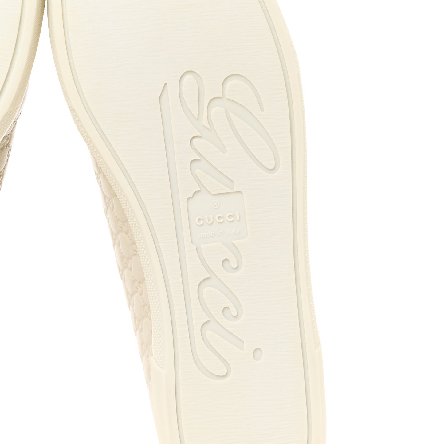 Microguccissima Womens High Top Sneakers 37.5 Off White