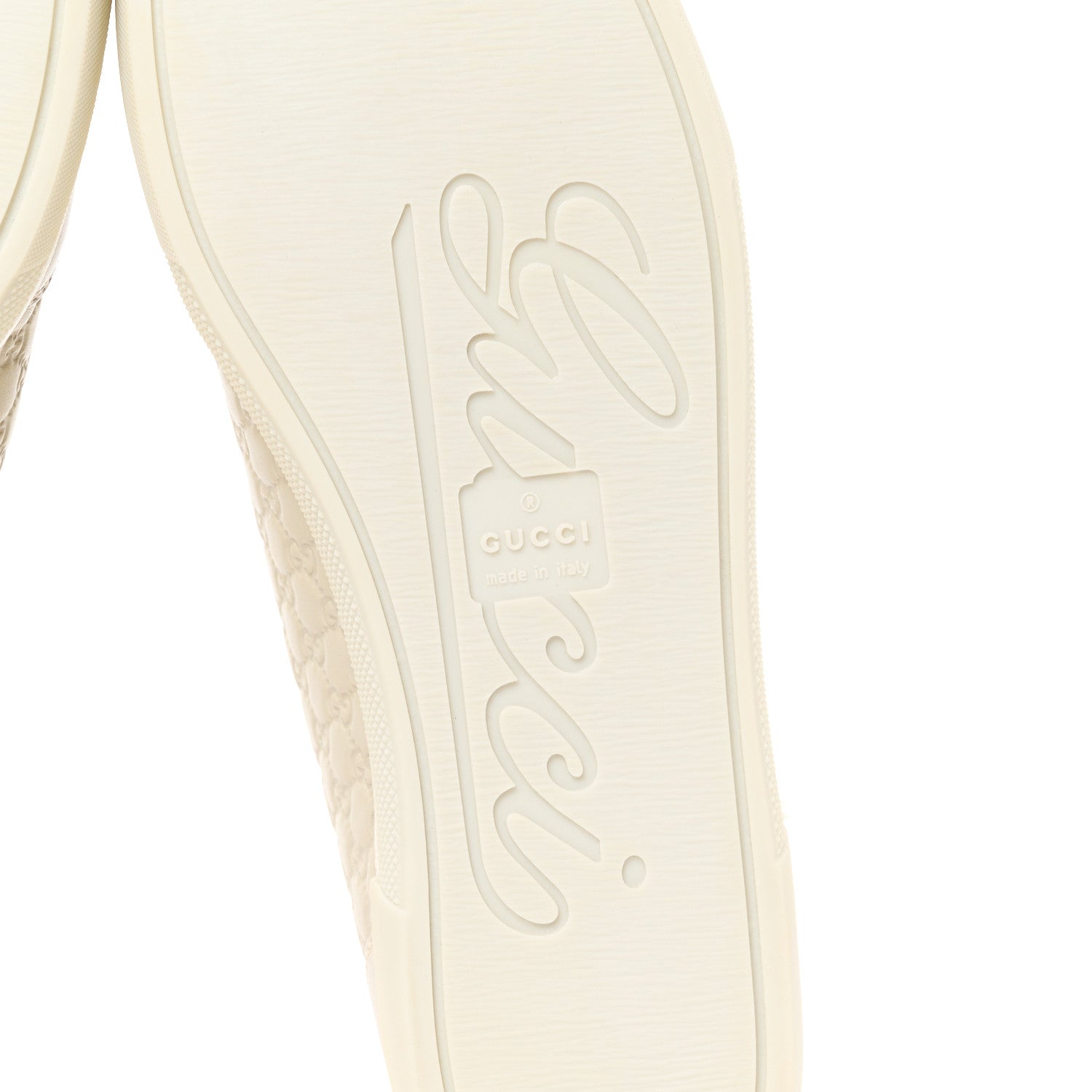 Gucci Microguccissima Womens High Top Sneakers 37.5 Off White 6 of 8