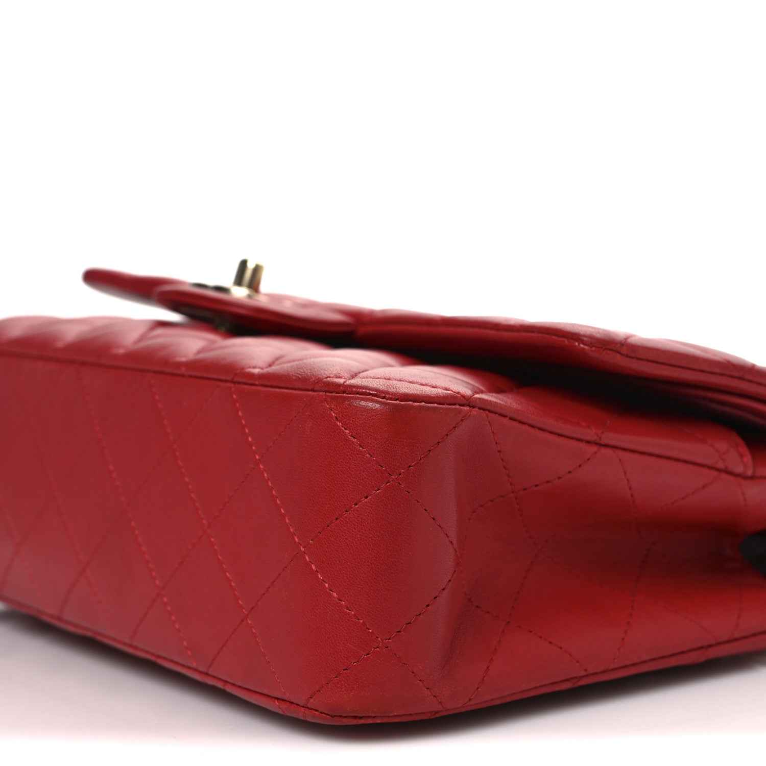 Chanel Lambskin Quilted Medium Double Flap Red 18 of 37