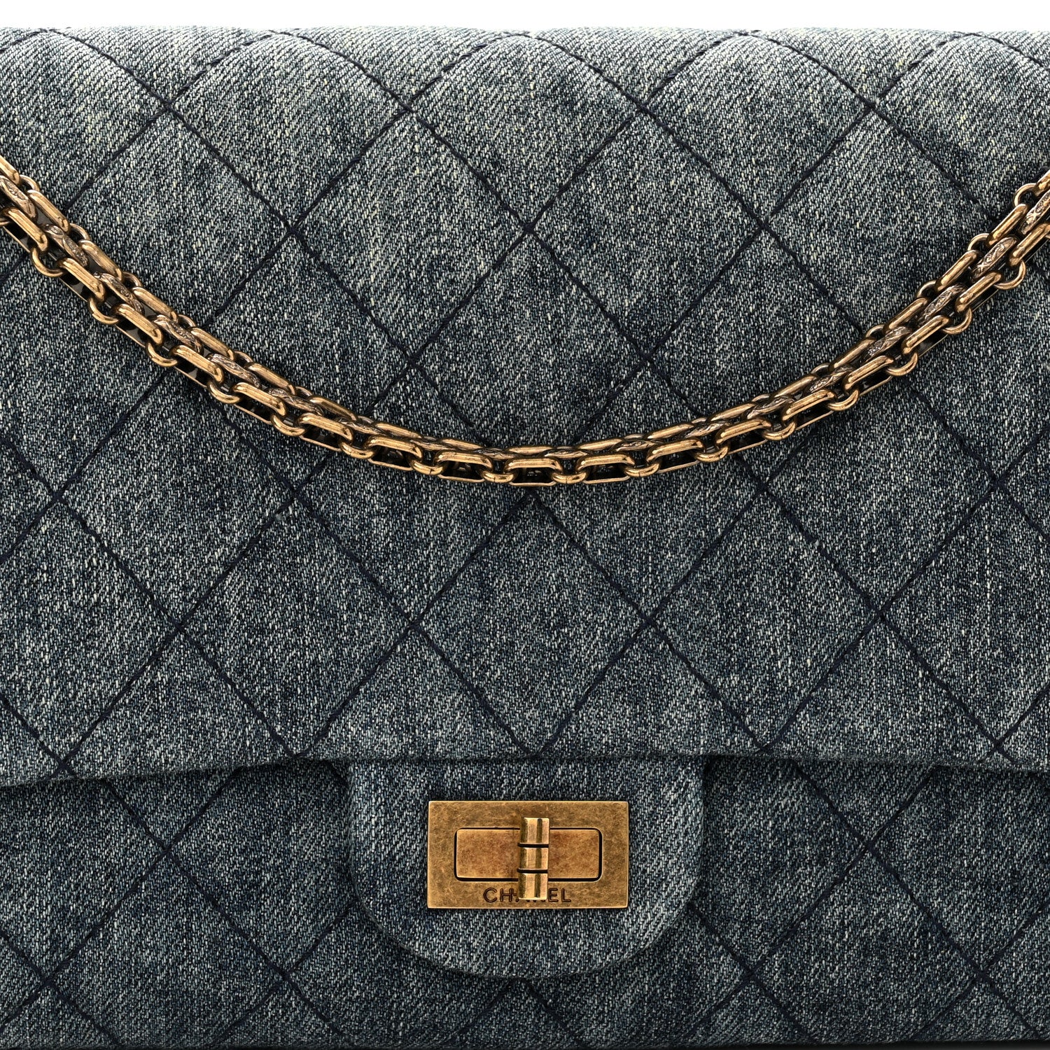 Chanel Denim Quilted 2.55 Reissue 226 Flap Dark Blue 8 of 10