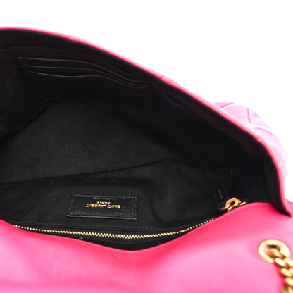 Saint Laurent Lambskin Suede Patchwork Monogram Medium Jamie Fuchsia 5 of 17
