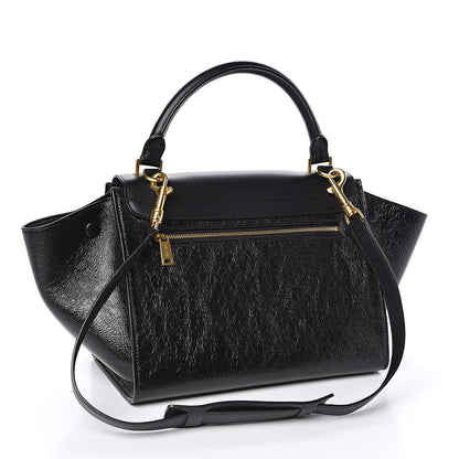 Celine Shiny Goatskin Small Trapeze Black 3 of 10