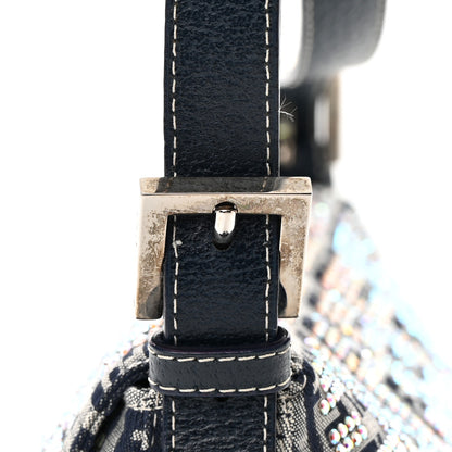 Fendi Zucchino Crystal Mama Baguette Navy 11 of 15
