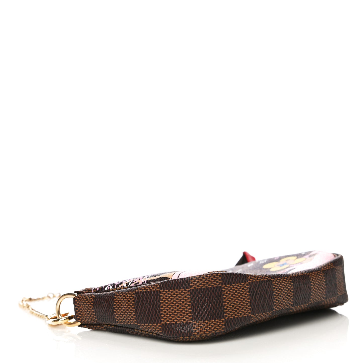 Damier Ebene 2019 Christmas Animation Mini Pochette Accessories Red