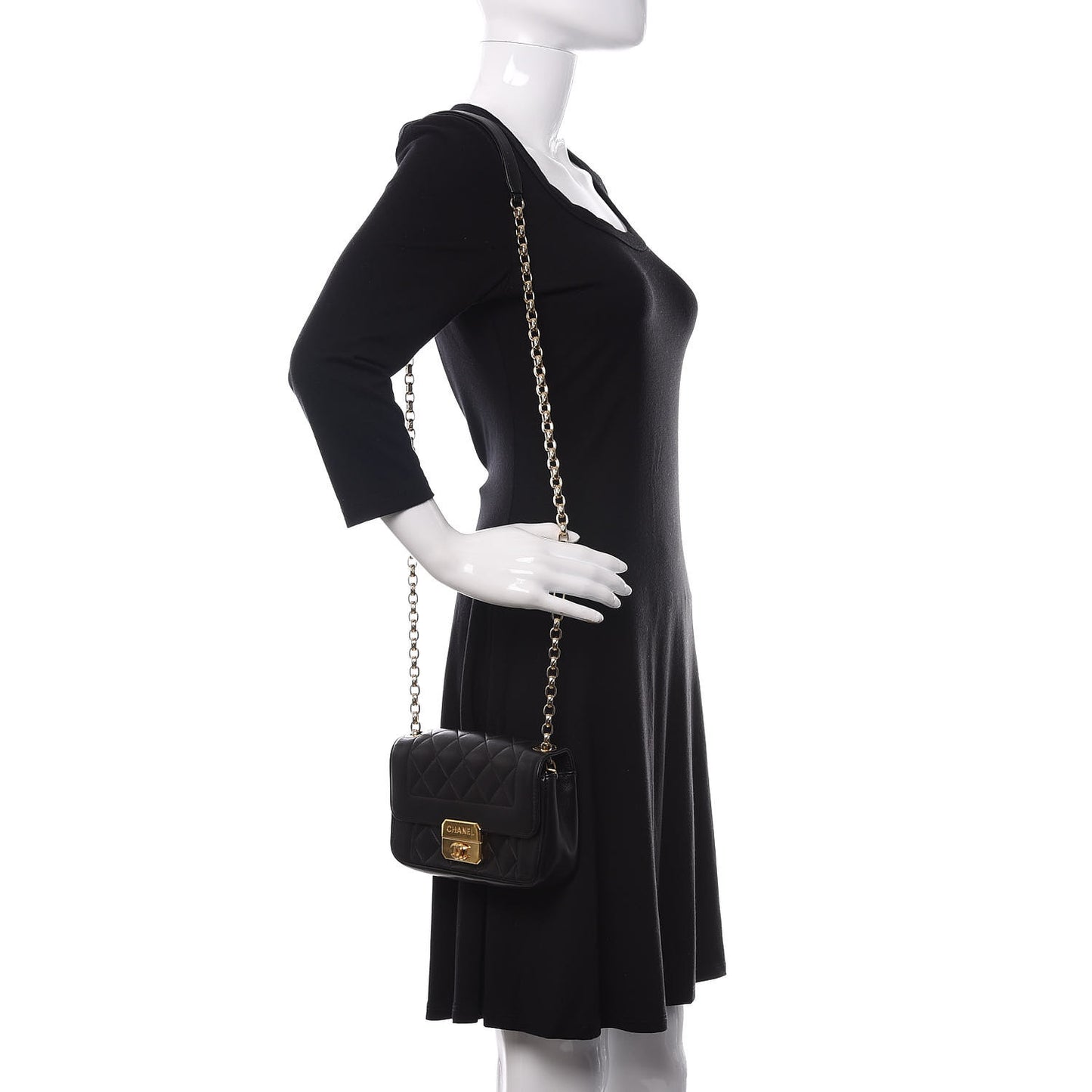 Lambskin Mini Chic With Me Flap Black