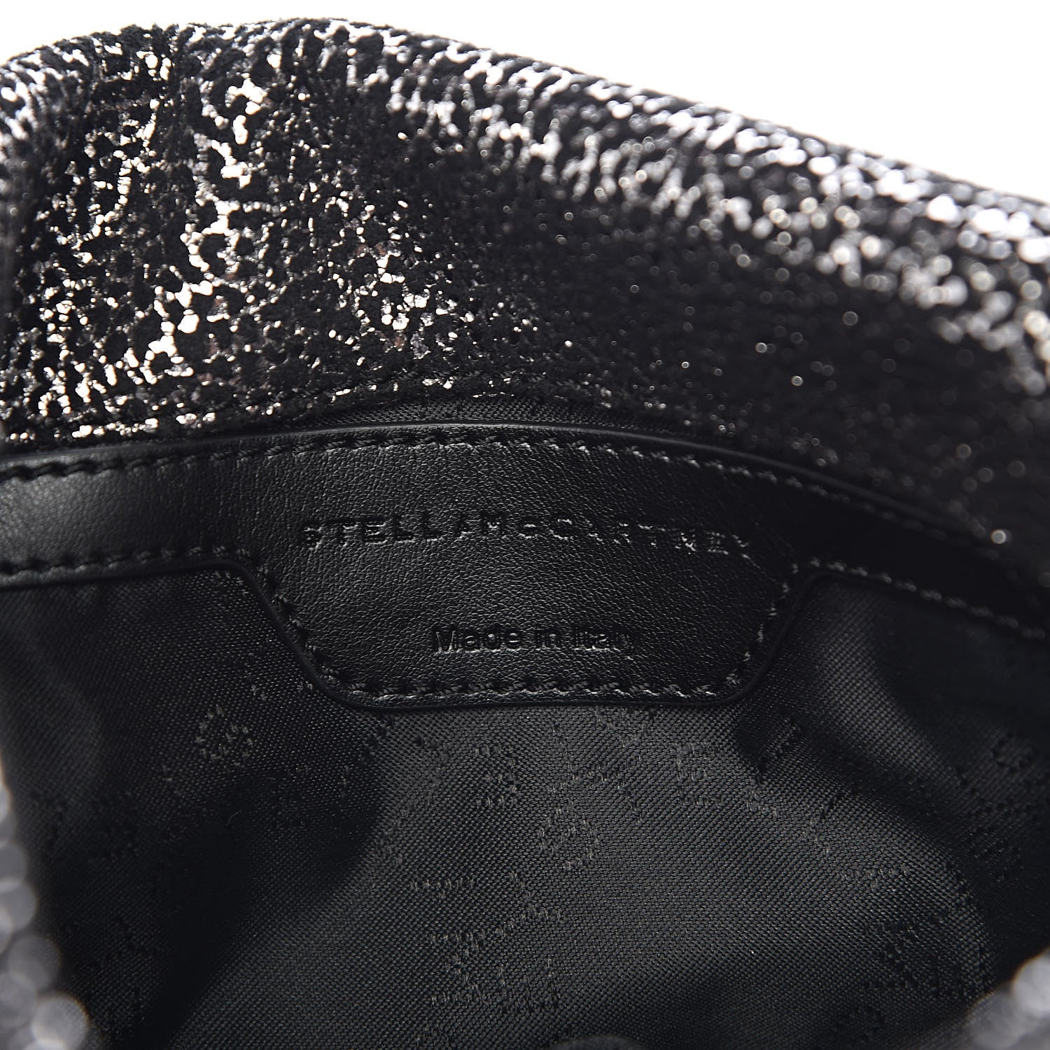 Stella McCartney Chamois Shiny Dotted Mini Falabella Crossbody Bag Ruthenium 6 of 9