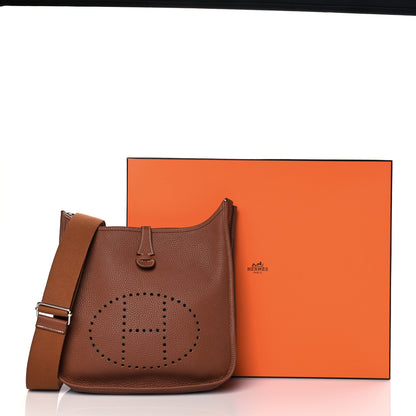 Hermes Taurillon Clemence Evelyne III GM Gold 11 of 11