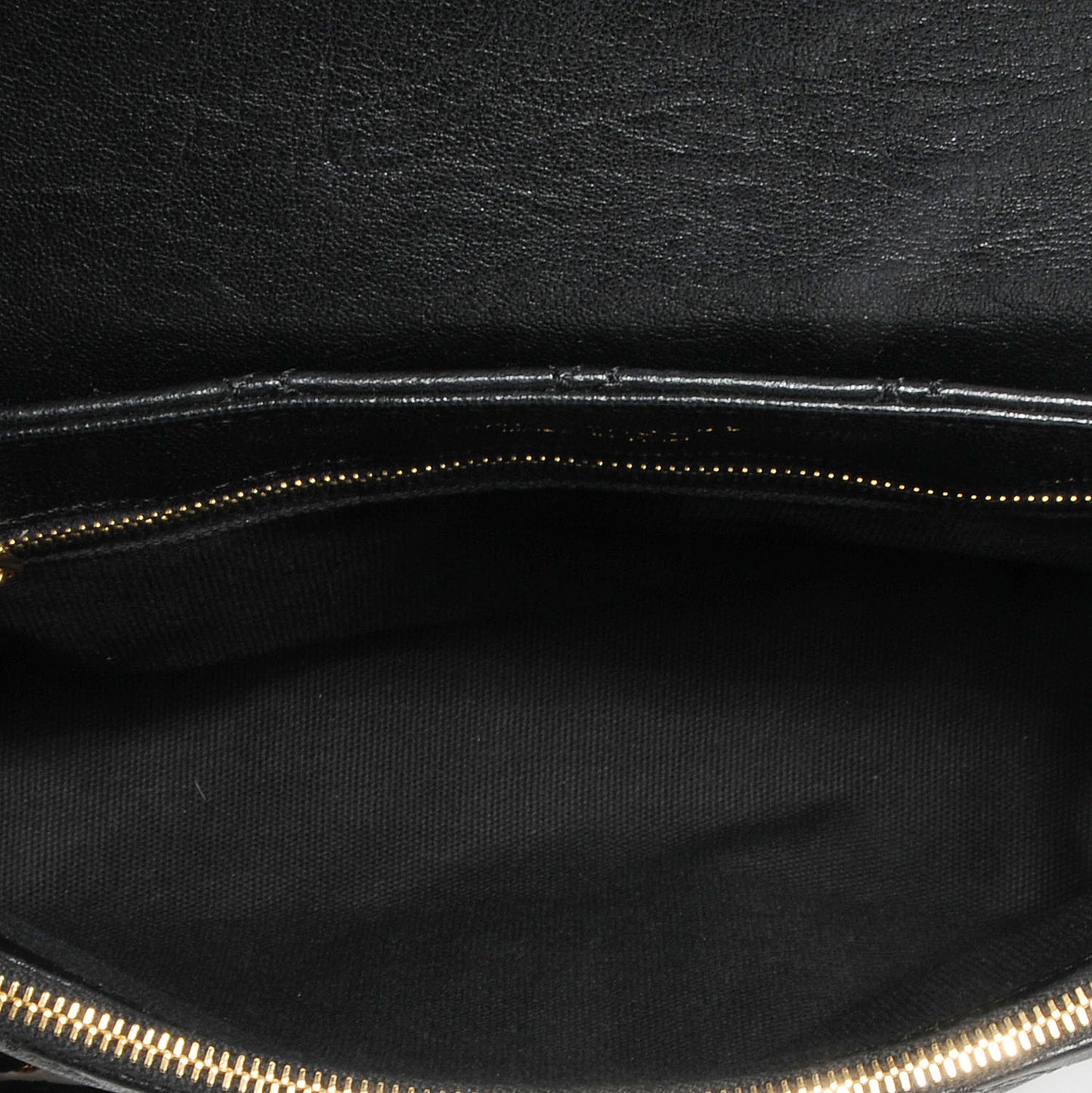 Leather Quilted Large Baroque Single Black