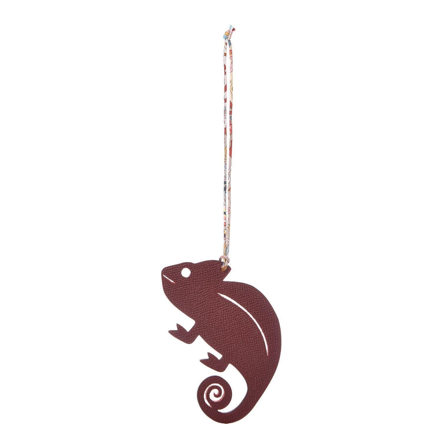 Hermes Togo Epsom Petit H Chameleon Bag Charm Bordeaux 1 of 4