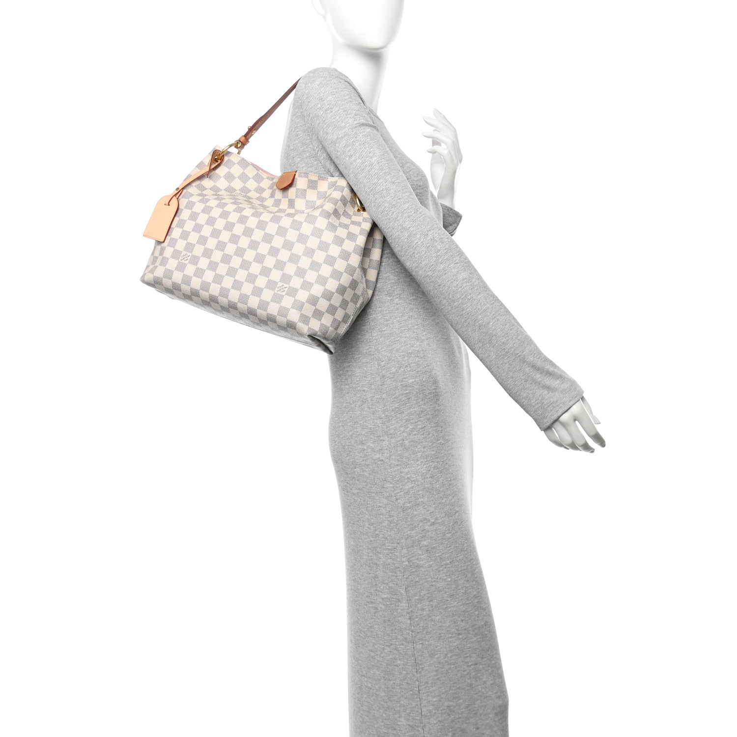 Louis Vuitton Damier Azur Graceful PM Rose Ballerine 2 of 13