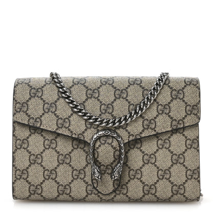 Gucci GG Supreme Monogram Mini Dionysus Chain Wallet Beige Taupe 1 of 11