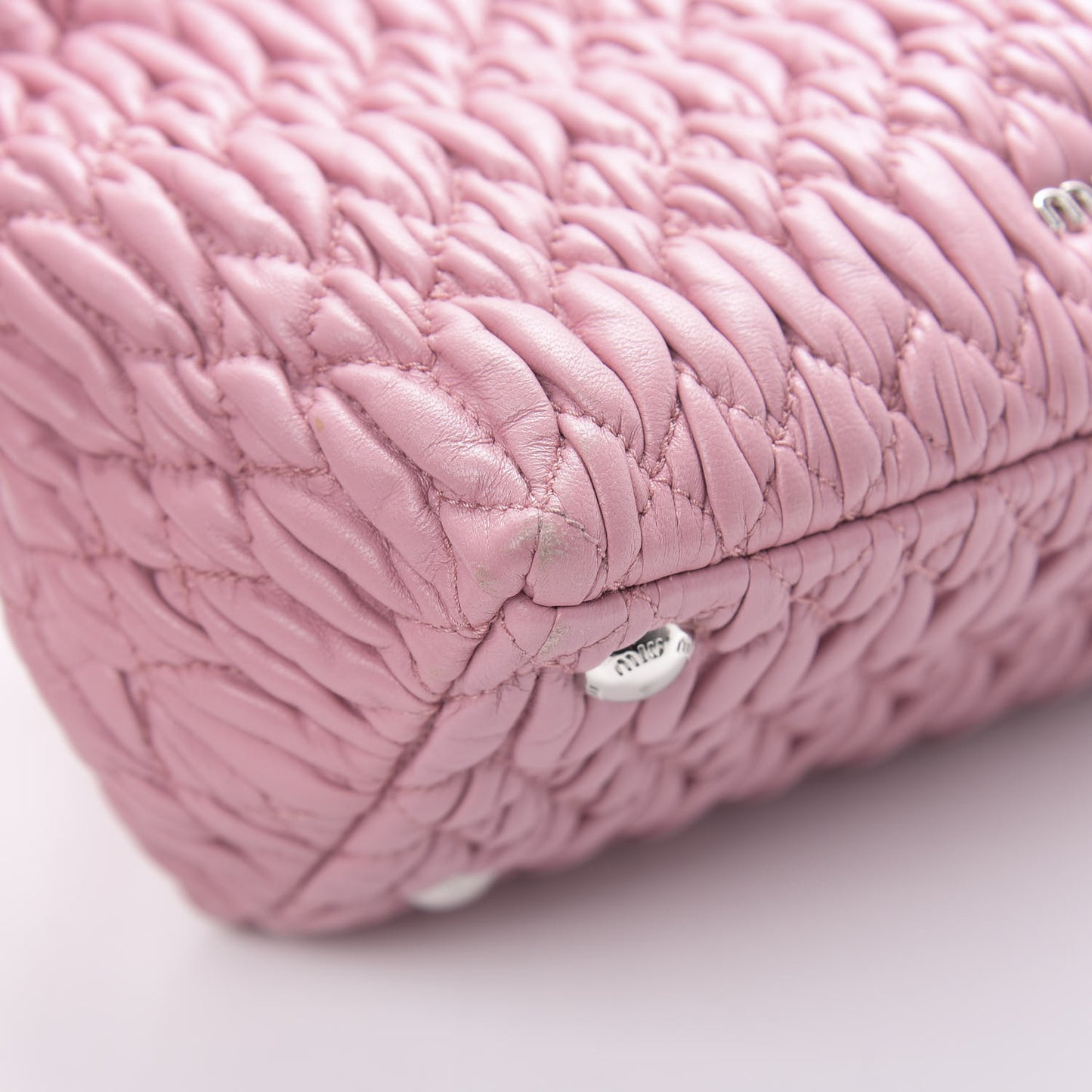 Nappa Matelasse Crystal Top Handle Rosa