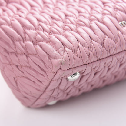 Miu Miu Nappa Matelasse Crystal Top Handle Rosa 13 of 14