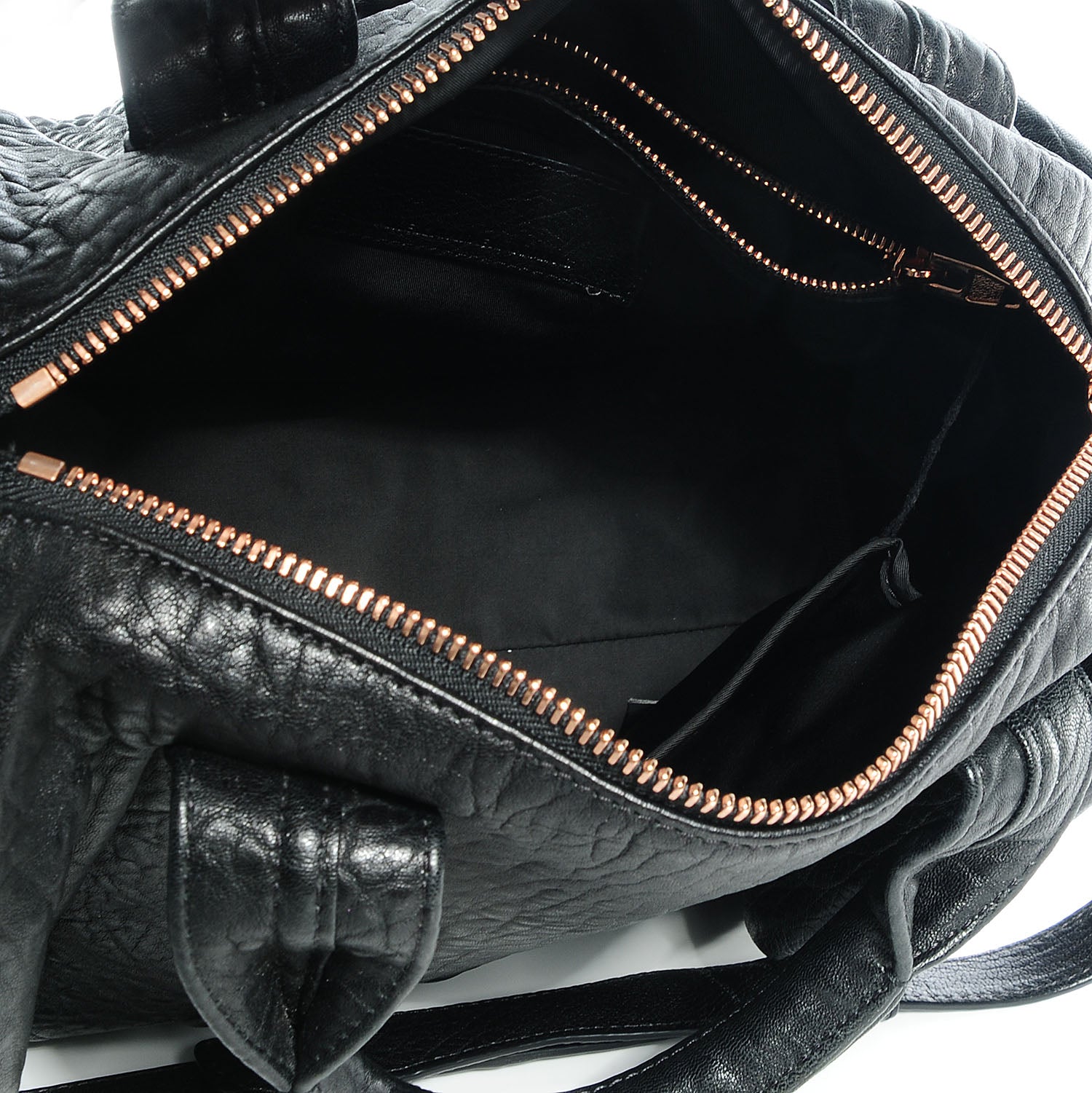 Alexander Wang Pebbled Lambskin Rocco Black with Rose Gold Hardware 5 of 7