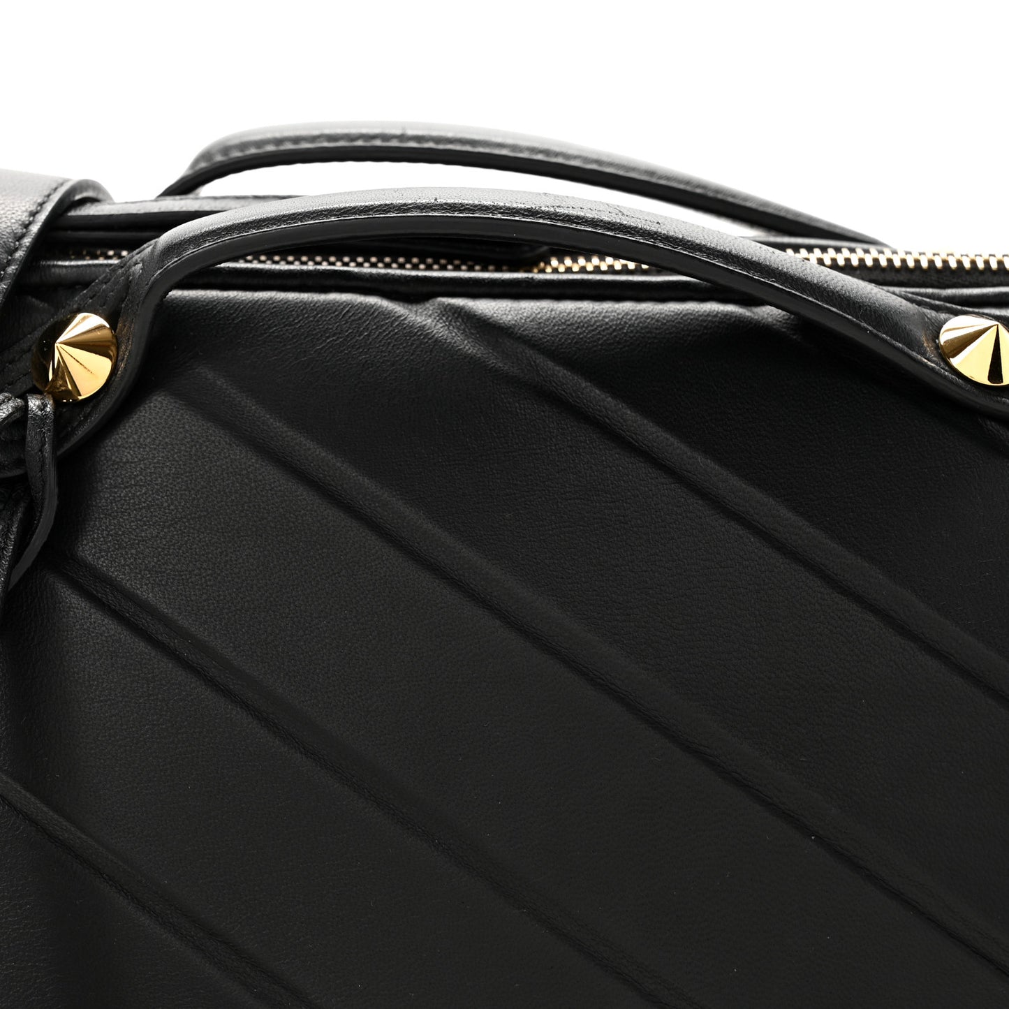 Vitello Dolce Diagonal Embossed Medium By The Way Boston Bag Black