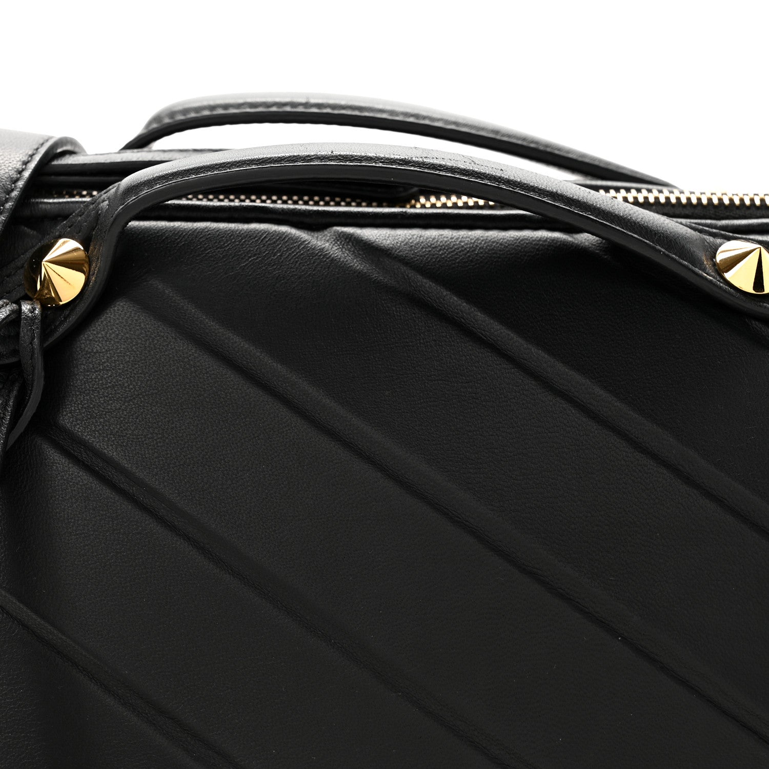 Fendi Vitello Dolce Diagonal Embossed Medium By The Way Boston Bag Black 8 of 10