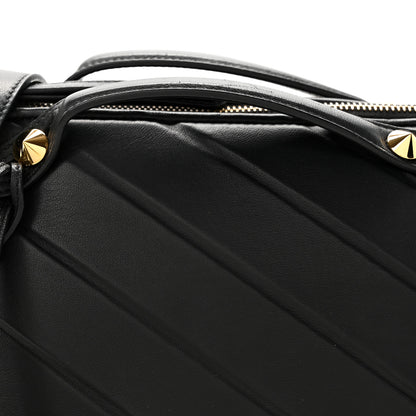 Fendi Vitello Dolce Diagonal Embossed Medium By The Way Boston Bag Black 8 of 10