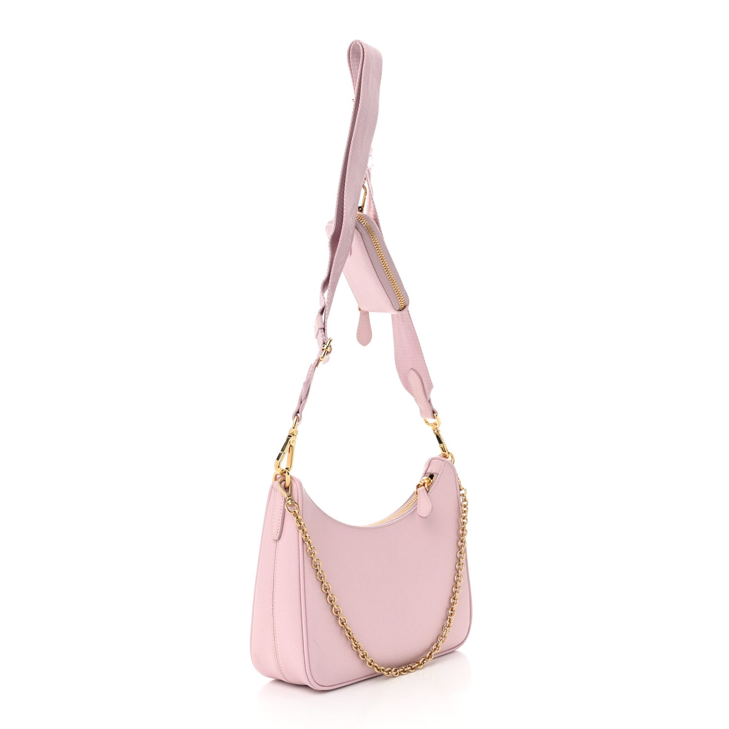 Saffiano Lux Re-Edition 2005 Shoulder Bag Alabastro