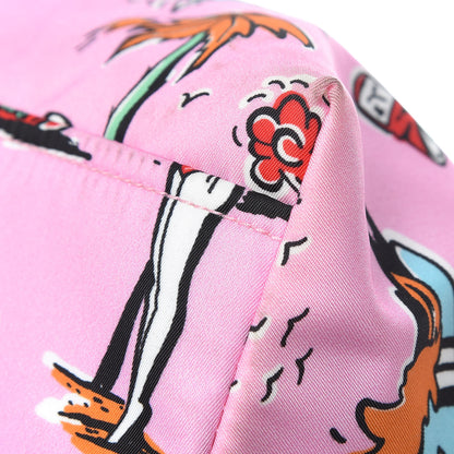 Prada Tessuto Stampato Nylon Saffiano Surf Print Tote Rosa 13 of 15