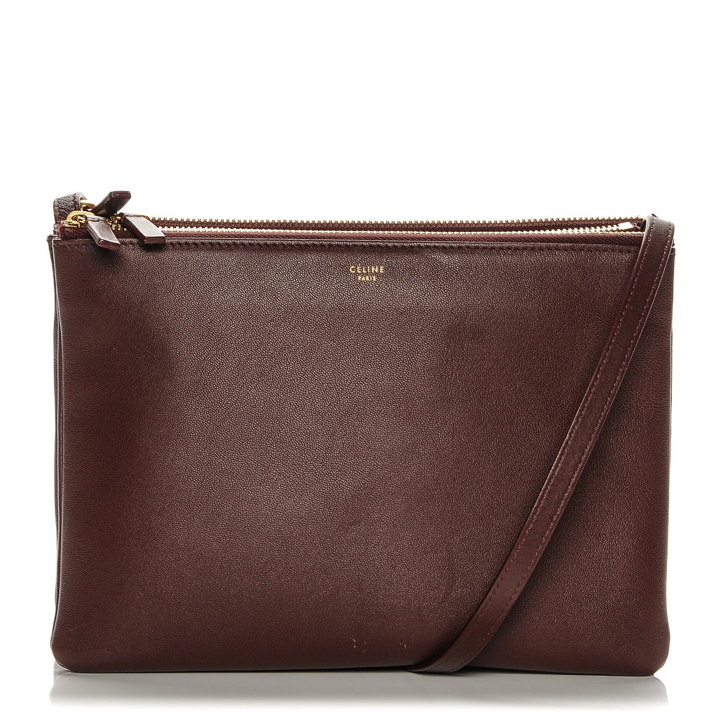 Lambskin Large Trio Crossbody Bag Burgundy