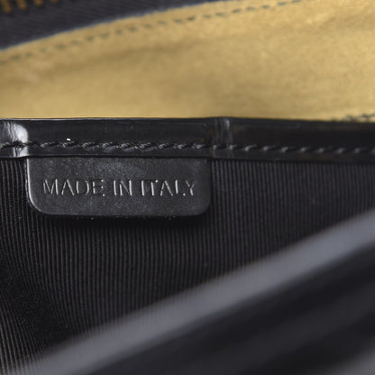 Burberry Patent Quilted Bi-Color Medium Albett Tote Black Gold 9 of 13