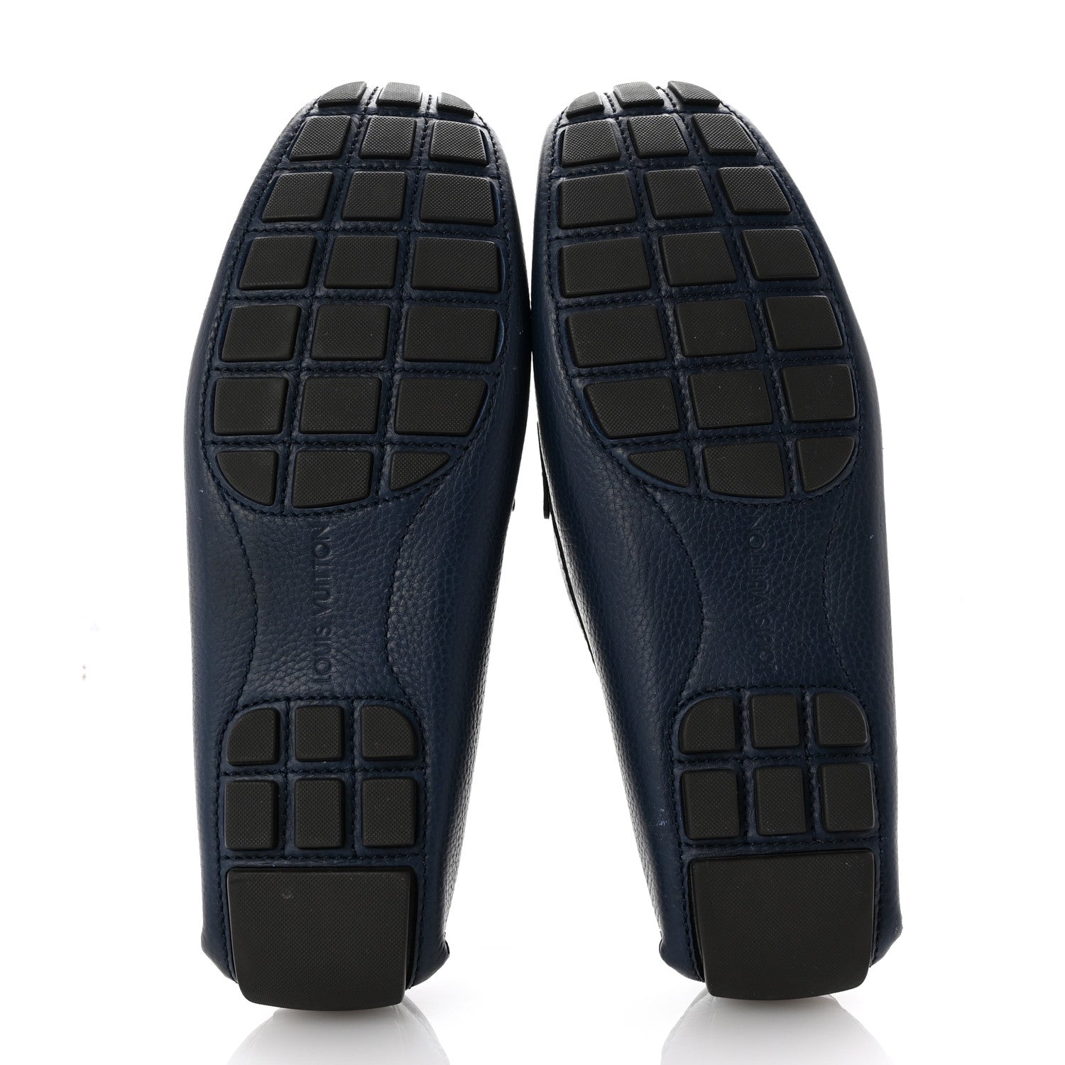 Louis Vuitton Grained Calfskin Mens Monte Carlo Car Shoe Moccasin Loafers 11 Blue 7 of 10