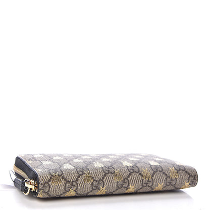 Gucci GG Supreme Monogram Bees Zip Around Wallet 4 of 8