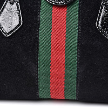Gucci Suede Patent GG Web Medium Ophidia Boston Black 10 of 10