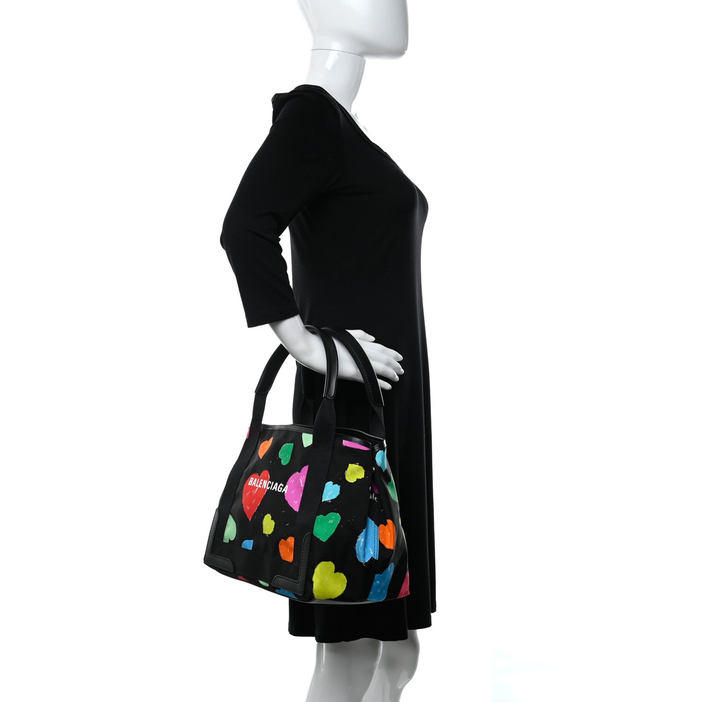 Canvas Archive Hearts S Navy Cabas Black Multicolor