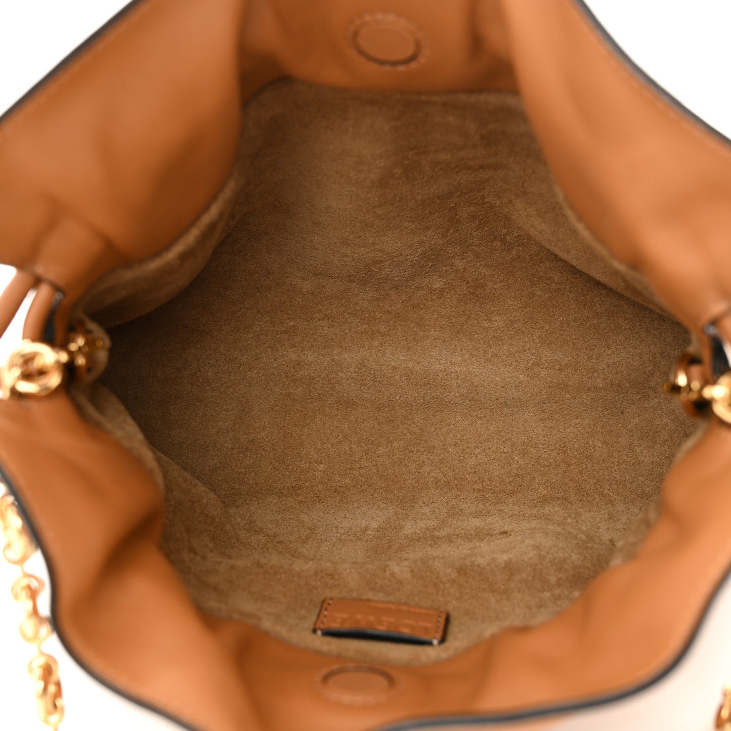 Nappa Calfskin Mini Flamenco Knot Clutch With Chain Warm Desert