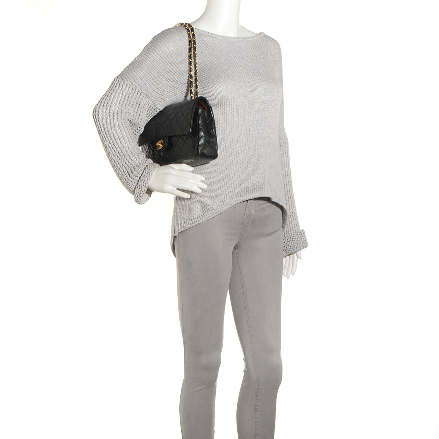 Chanel Lambskin Medium Double Flap Black 2 of 9