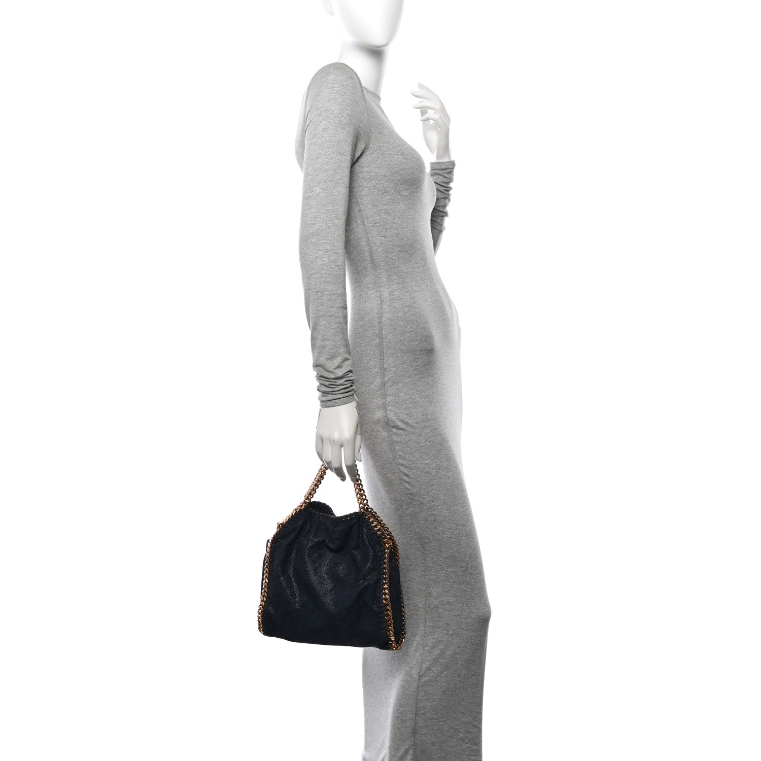 Stella McCartney Shaggy Deer Mini Falabella Fold Over Tote Navy 2 of 10