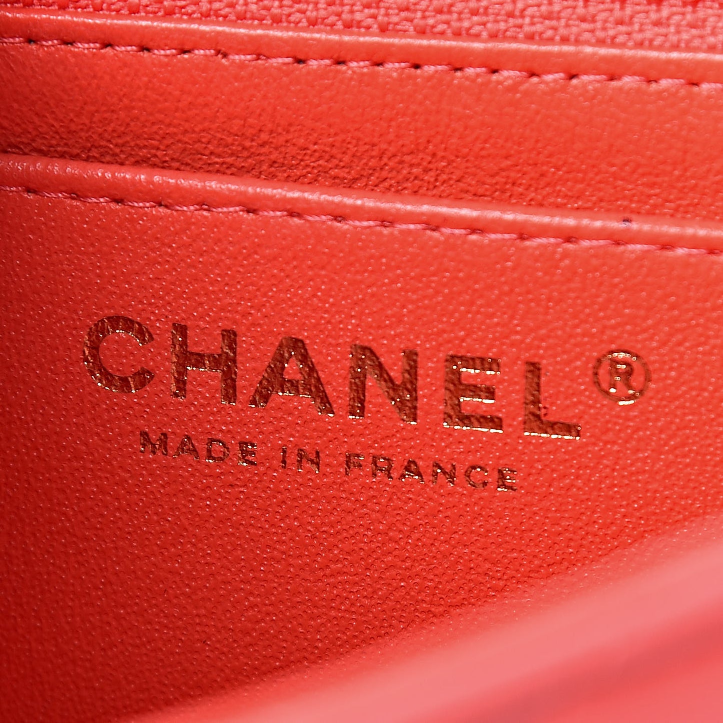 Lambskin Quilted Mini Square Flap Red