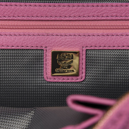 MCM Visetos Medium Side Studs Stark Backpack Pink 7 of 9