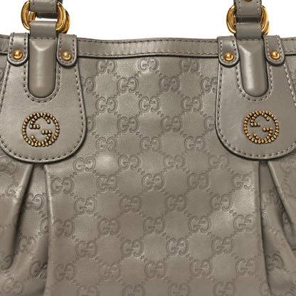 Gucci Guccissima Medium Scarlett Stud Tote Grey 8 of 10