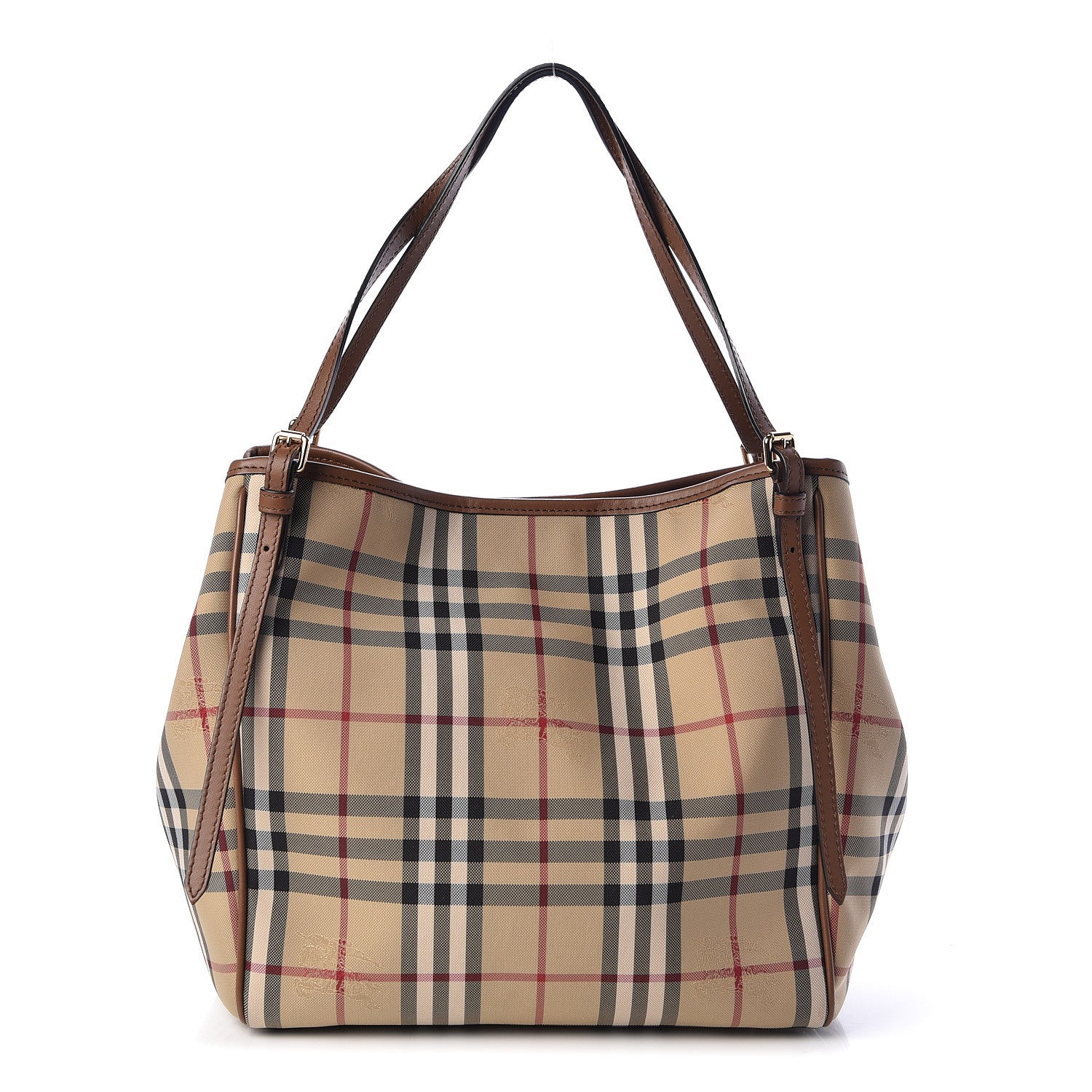 Burberry Horseferry Check Small Canterbury Tote Honey 1 of 10