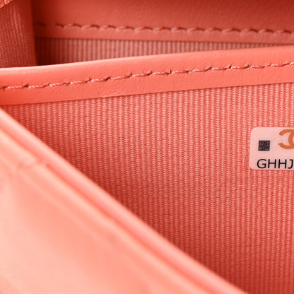 Chanel Lambskin Quilted Chanel 19 Flap Wallet Light Orange 8 of 8