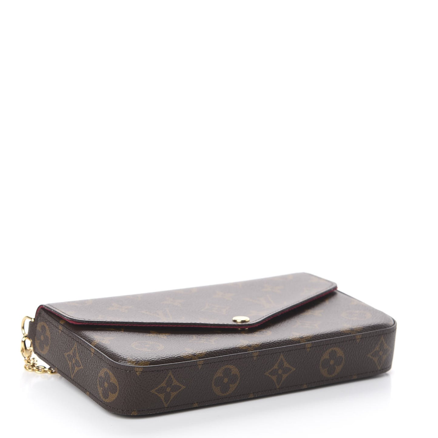 Monogram Pochette Felicie Chain Wallet Fuchsia