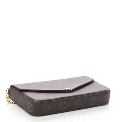 Louis Vuitton Monogram Pochette Felicie Chain Wallet Fuchsia 4 of 6